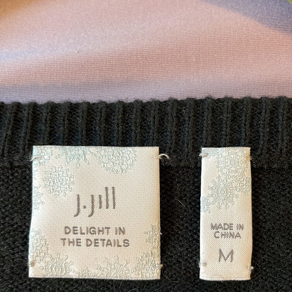 J. Jill lace front sweater with super shiny buttons - Picture 7 of 7